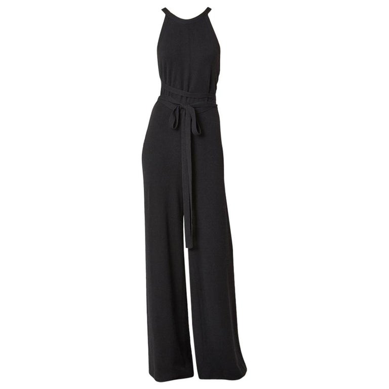 Halston Cashmere Knit Jumpsuit at 1stDibs