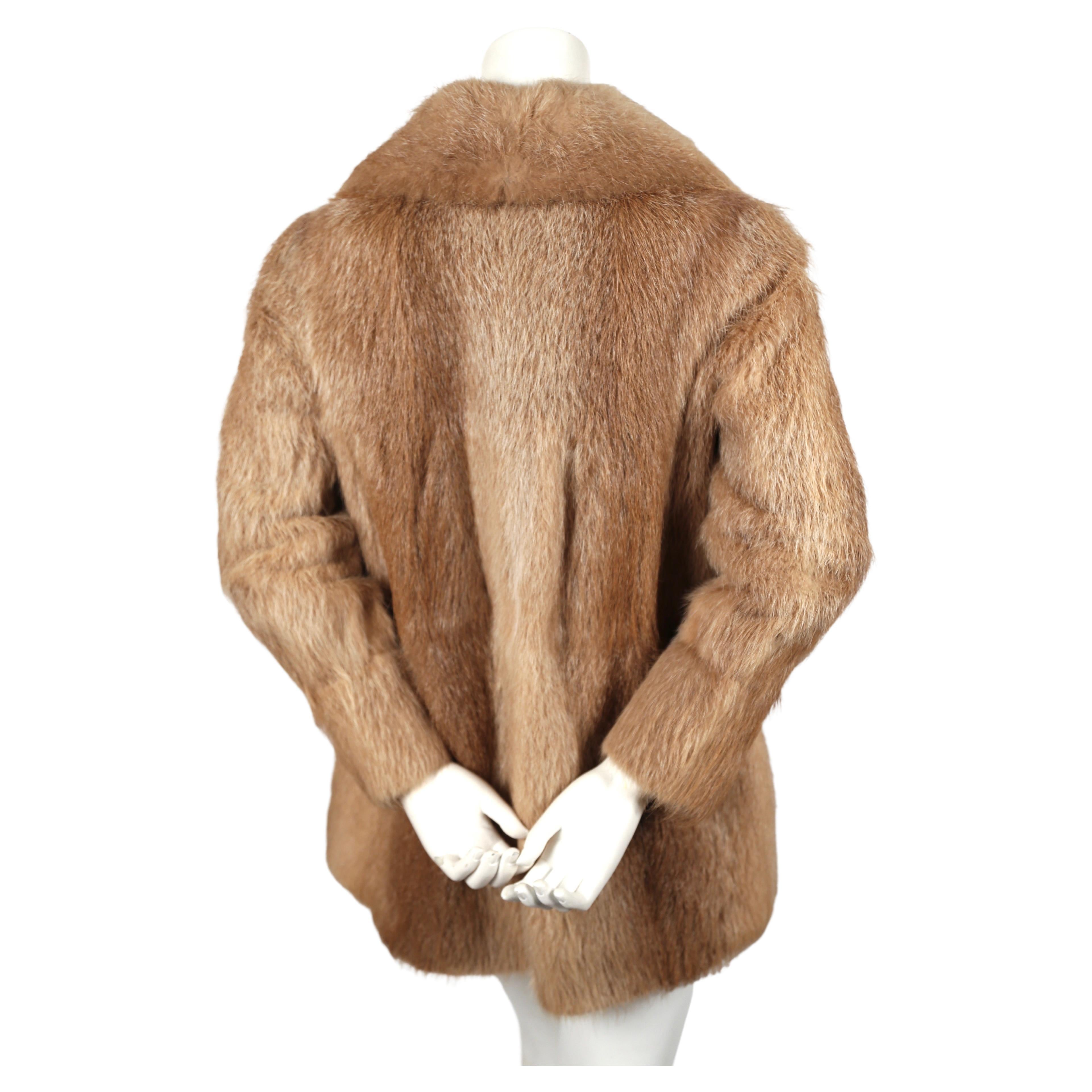 halston faux fur coat