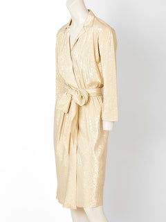 Halston Gold Lamé Wrap Dress