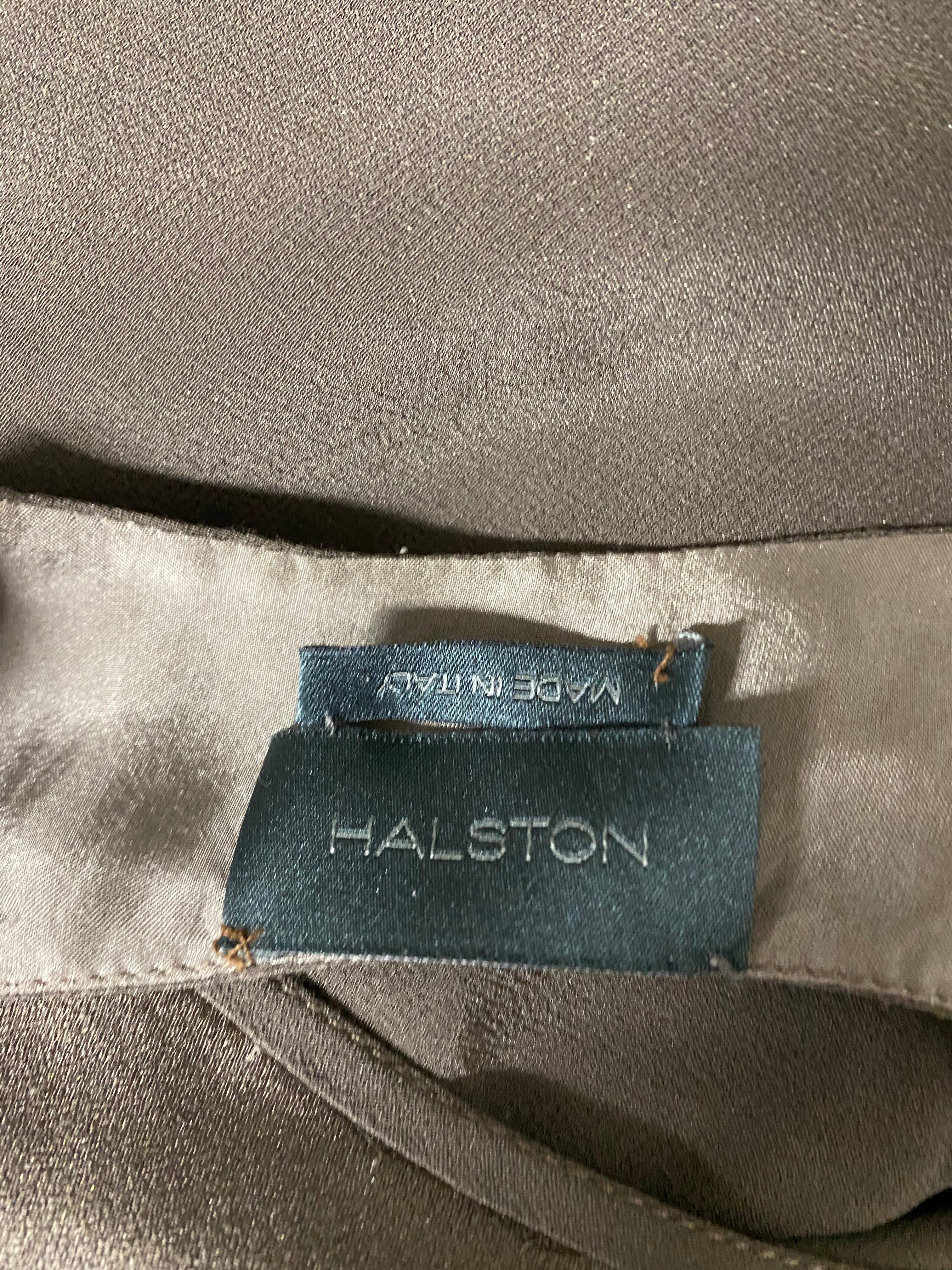 Halston Green Olive Mini Dress Size 42 2