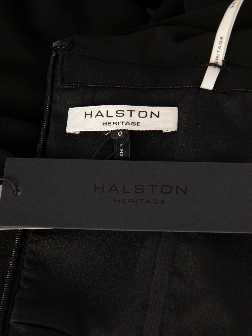 Halston Heritage Schwarzes schulterfreies Midikleid Größe XXS im Angebot 2
