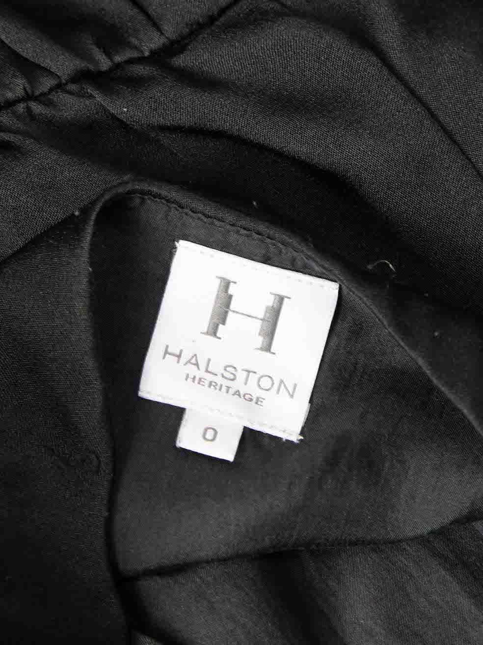 Halston Heritage Black Silk Belted Mini Slip Dress Size XXS 3