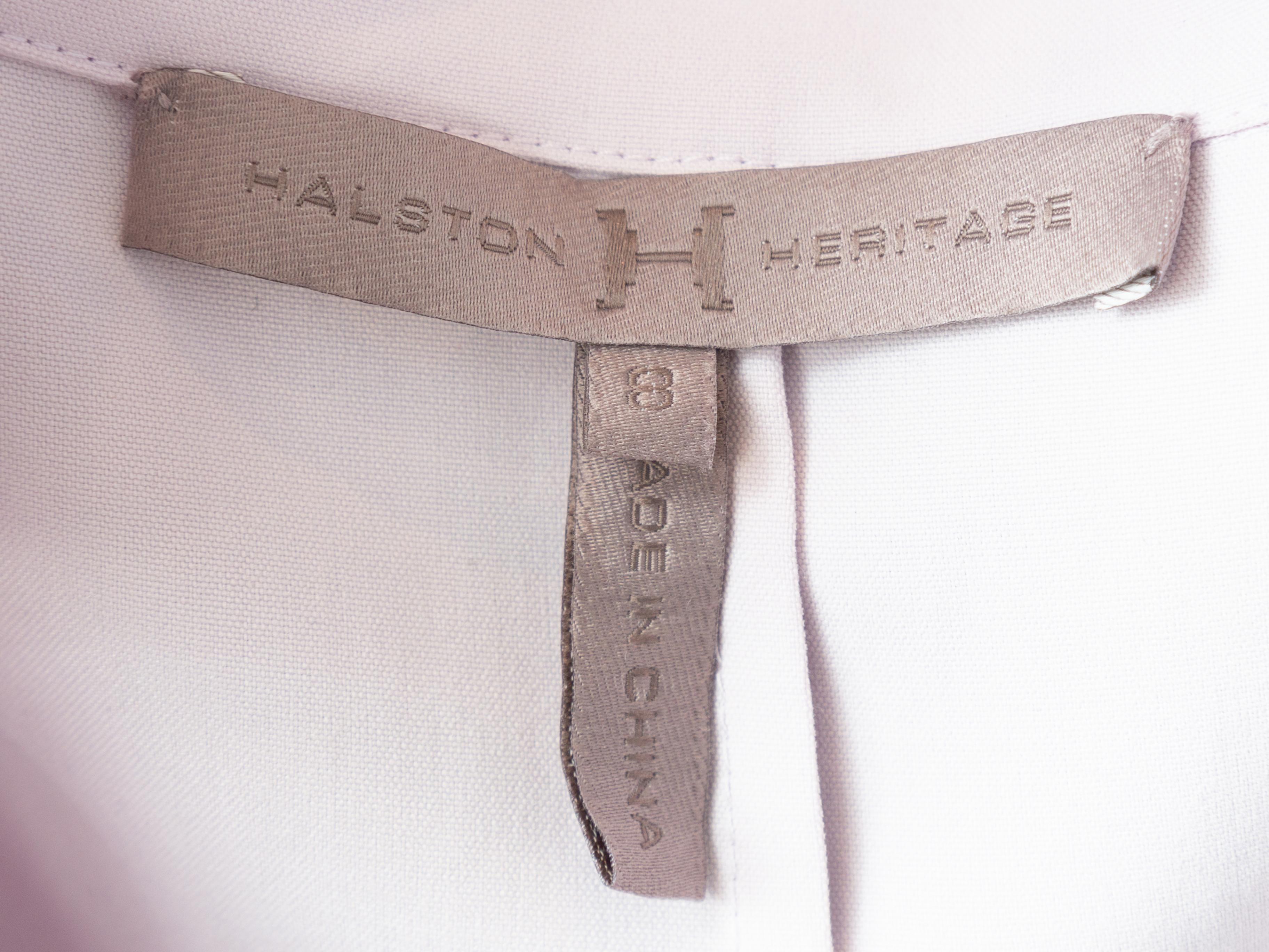 Halston Heritage Lavender Silk Mini Dress In Good Condition In New York, NY