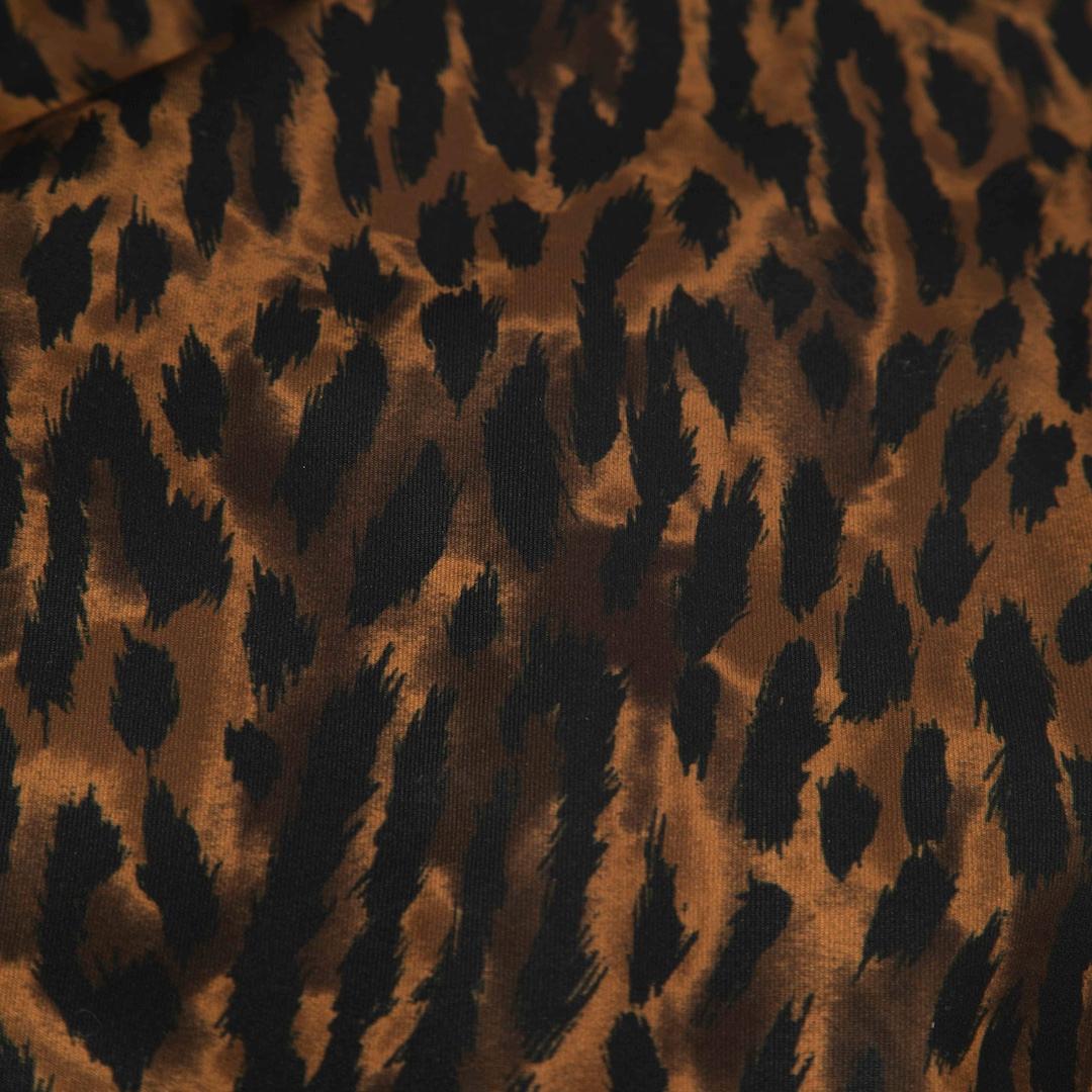 Black Halston Heritage Leopard Print Strapless Dress Size XS