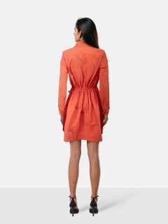 Halston Heritage Orange Parka Coat Size L