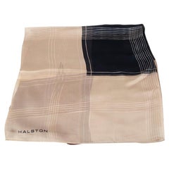 Halston Heritage Tartan Pattern Silk Scarf
