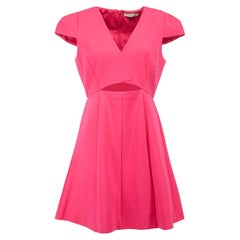 Halston Heritage Women's Pink Cut Out Accent Mini Dress
