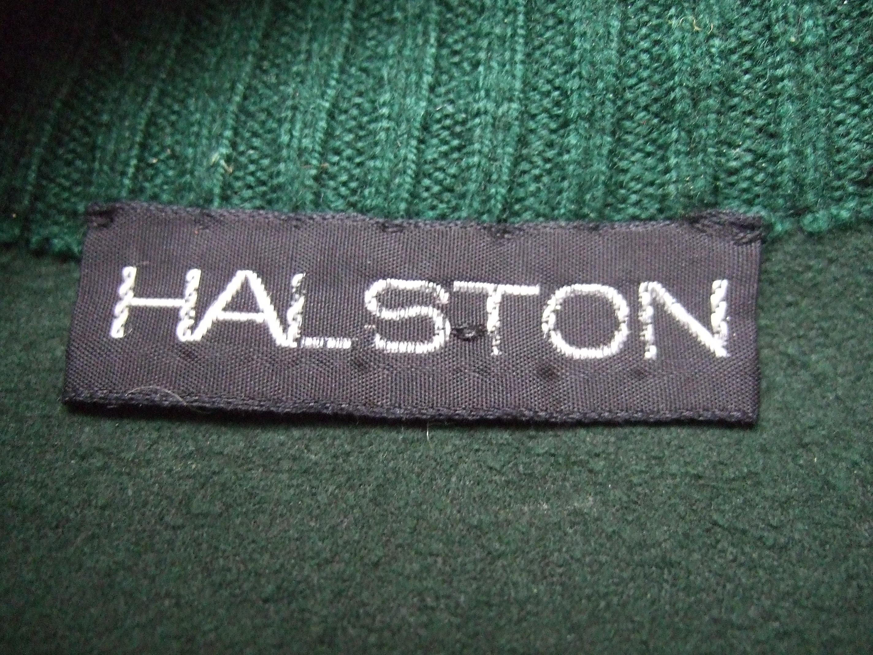 Halston Iconic Ultra Feather Faux Suede Cropped Zippered Jacket c 1970s Petite  For Sale 7