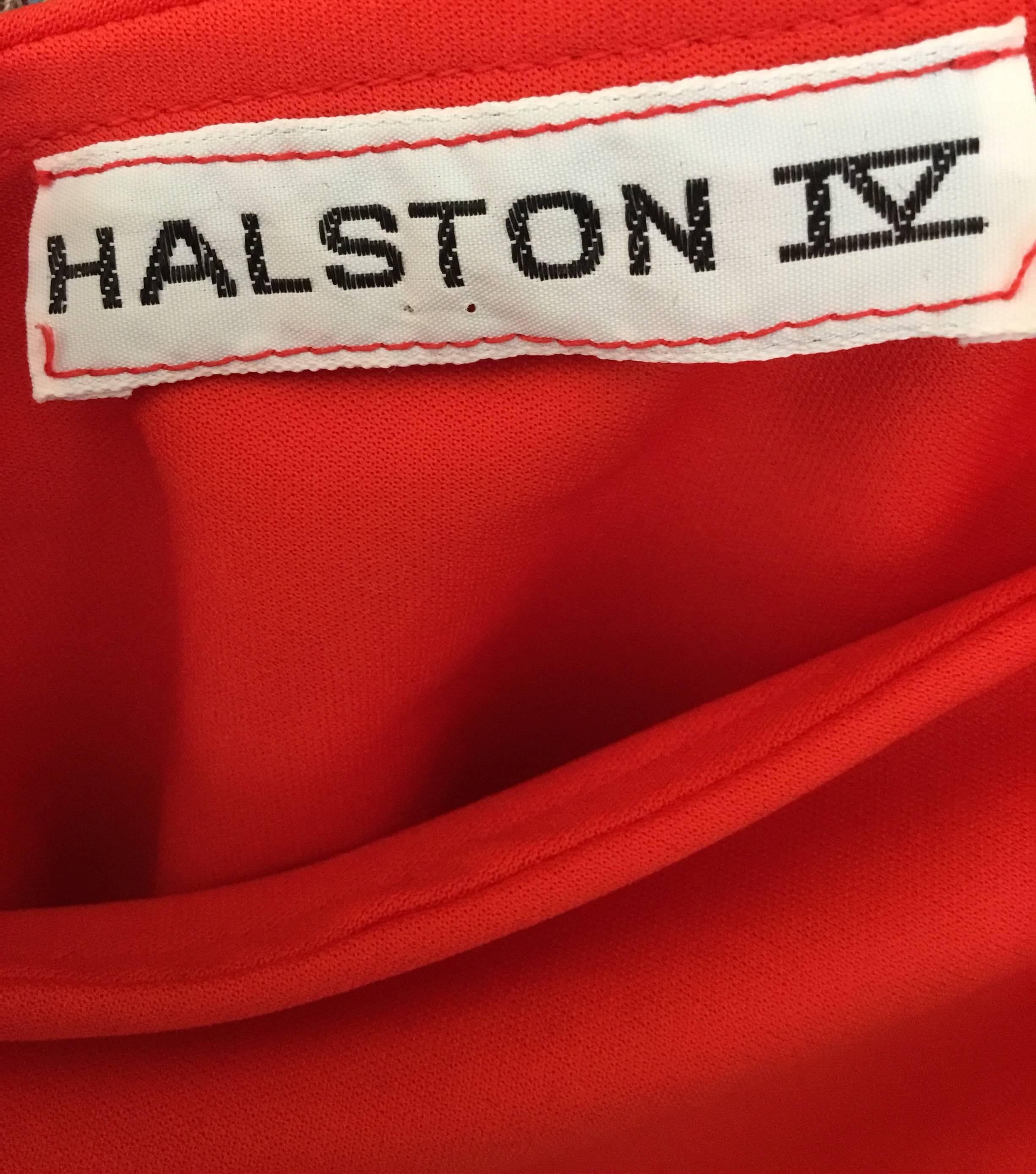 halston one shoulder gown