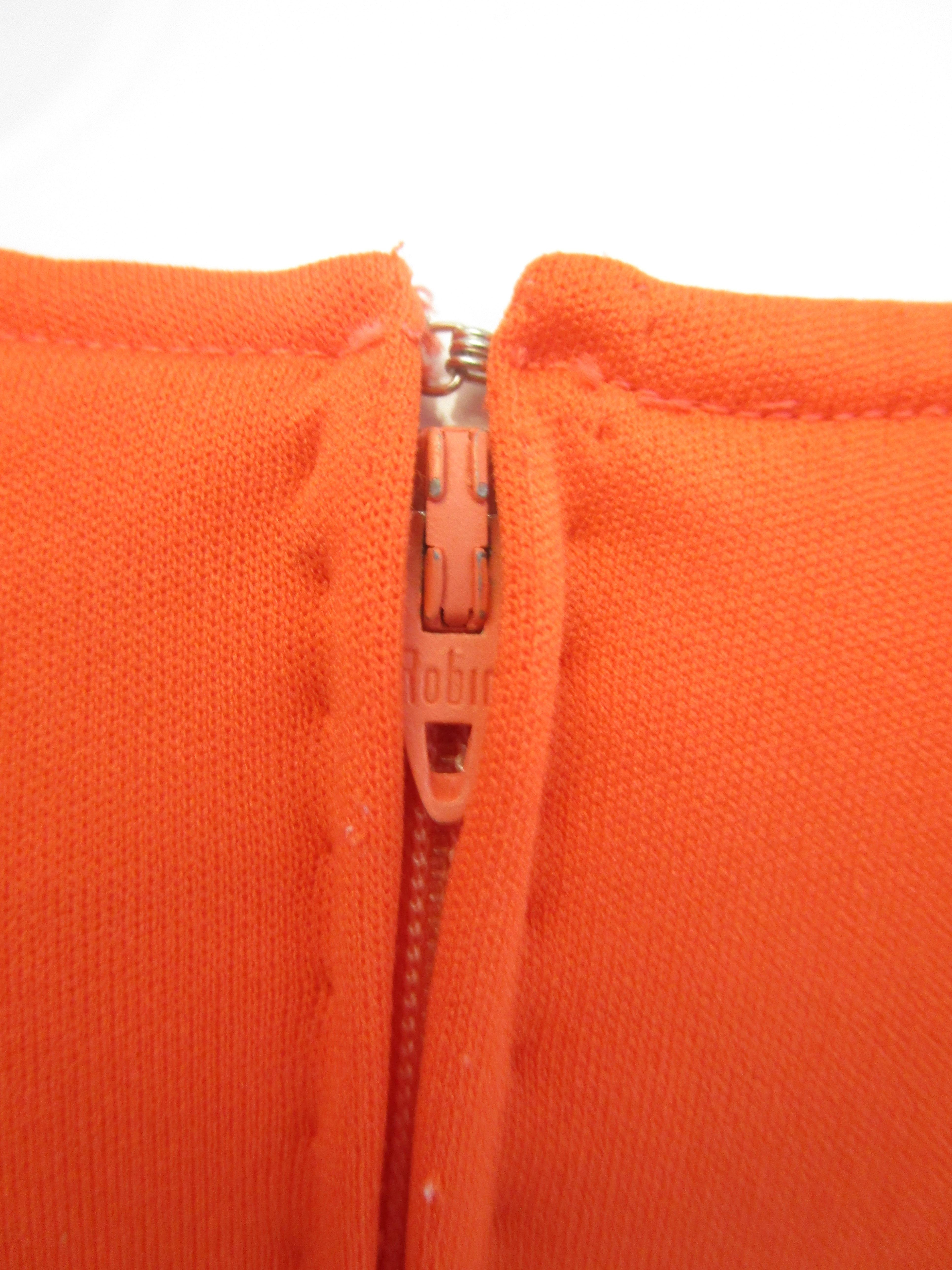 Red Halston IV Orange Jersey Caftan Kaftan For Sale