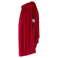 Halston IV Red One Shoulder Jersey Gown for Dorian