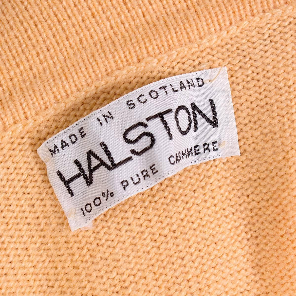 Women's Halston Light Orange Cashmere Polo Dress circa 1970s