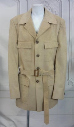 Halston Mens Ultrasuede Safari Jacket