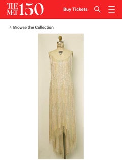 Halston MET Musuem 1970s Fully Fringed Beaded Flapper Style Vintage 70s Dress