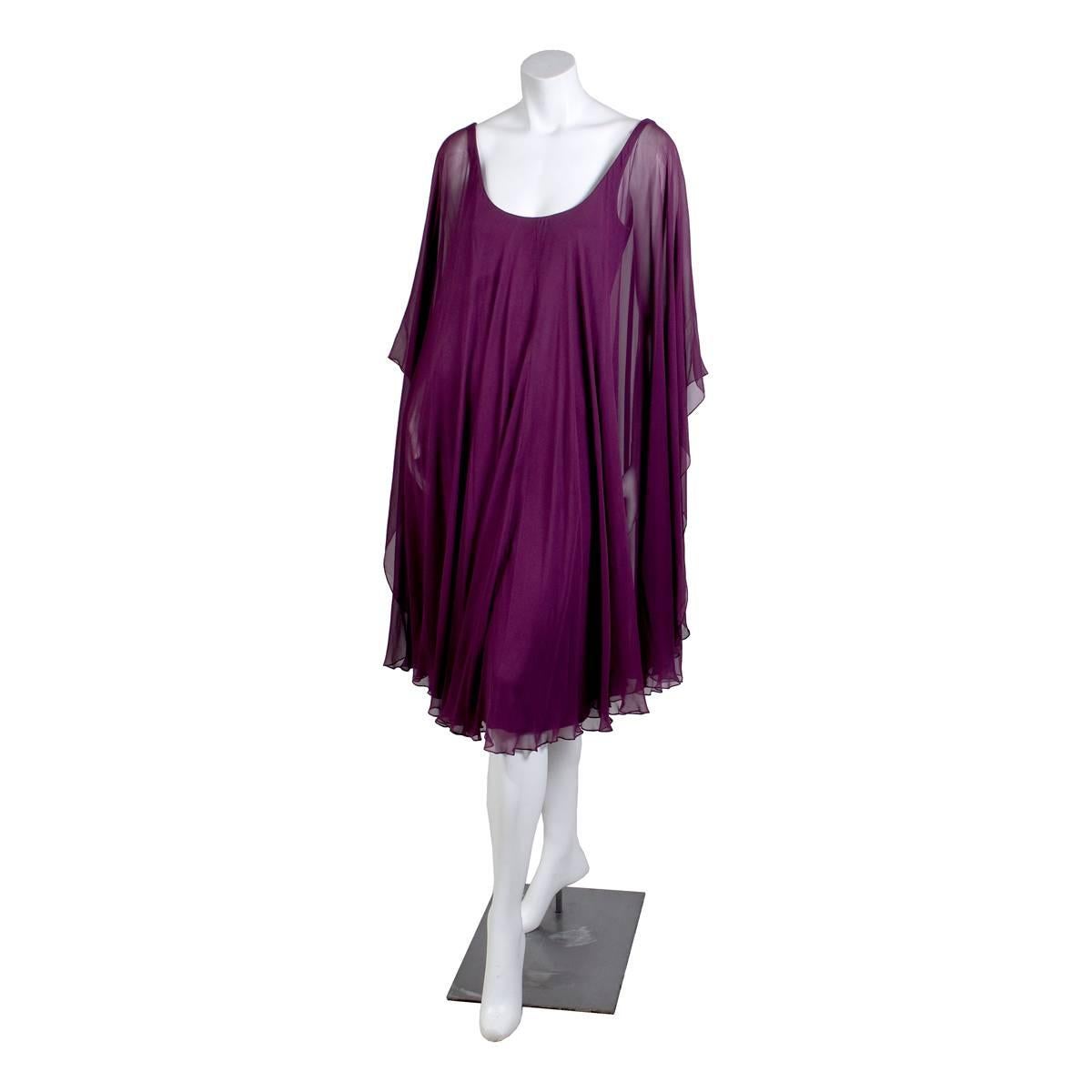 plum silk dress