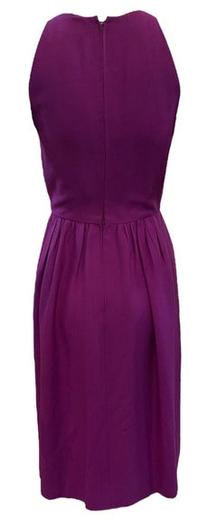 Robe en lin violet de Halston, années 1970