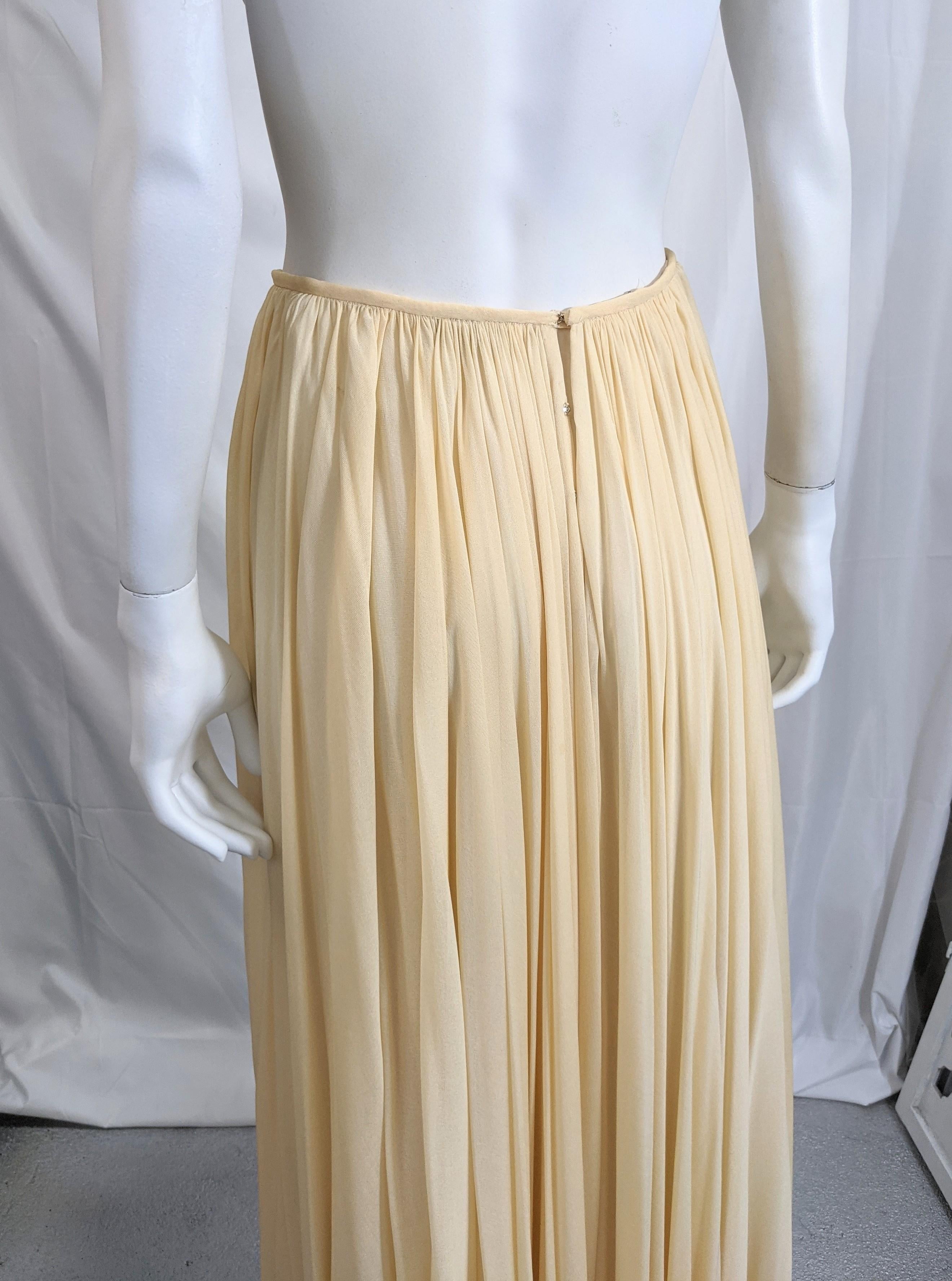 Halston Silk Chiffon Jersey Grecian Goddess Dress For Sale 2
