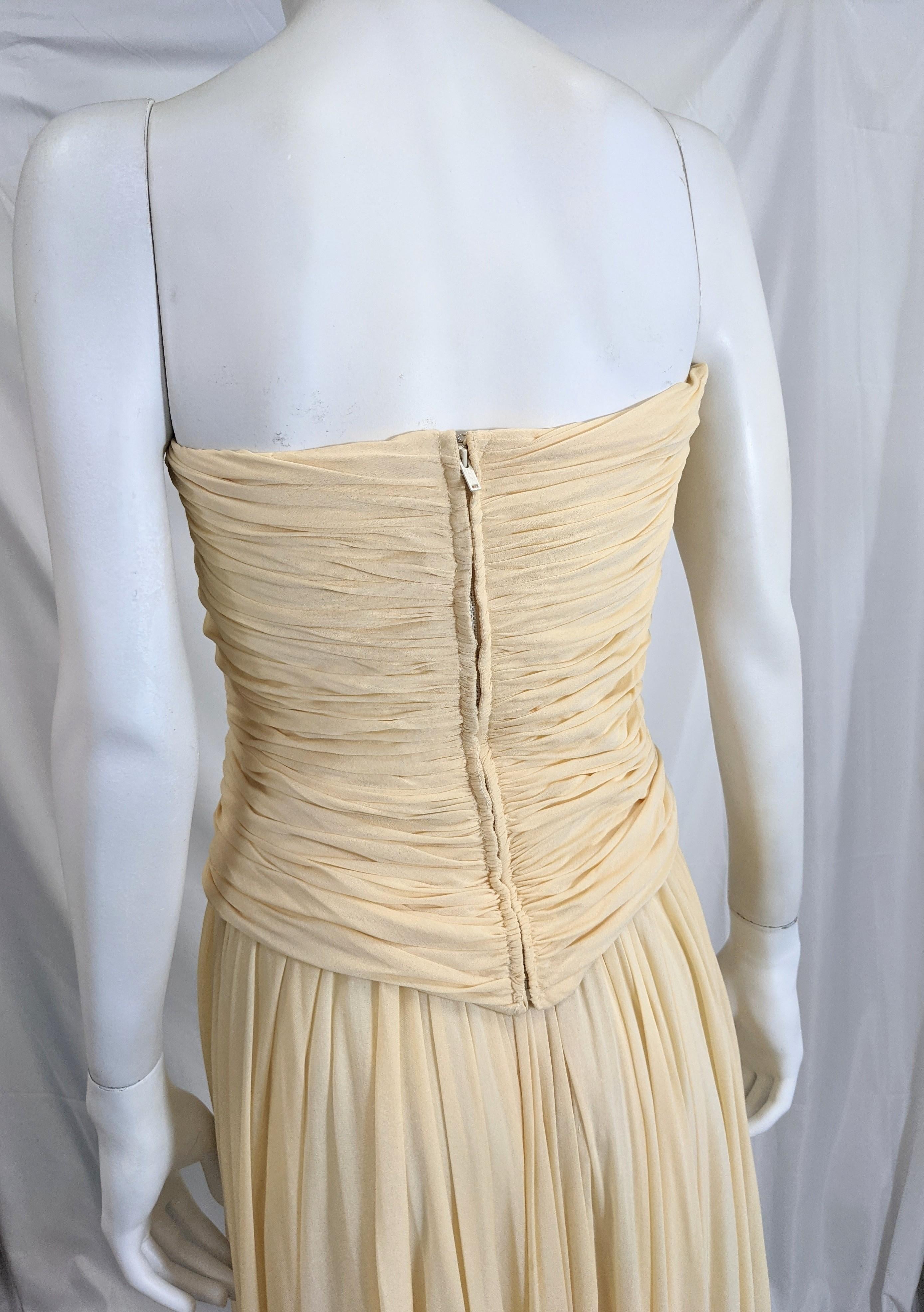 Halston Silk Chiffon Jersey Grecian Goddess Dress For Sale 1
