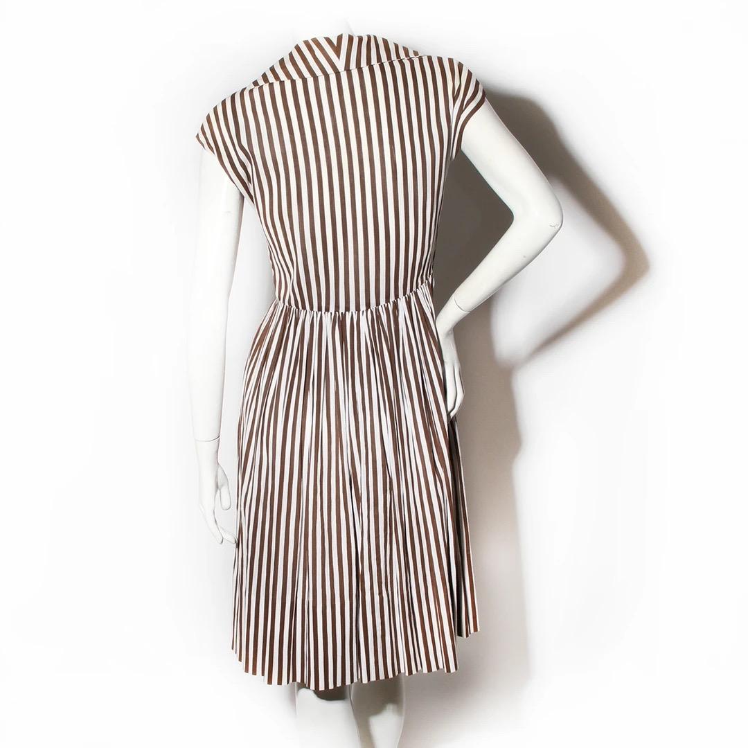 Gray Halston Striped Dress Circa 1970’s