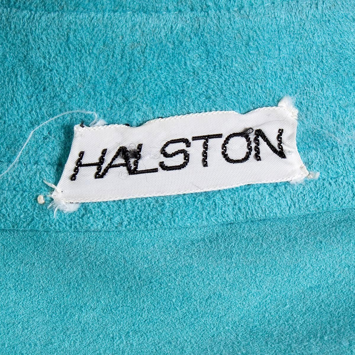 Blue Halston Turquoise Ultrasuede Jacket circa 1970s