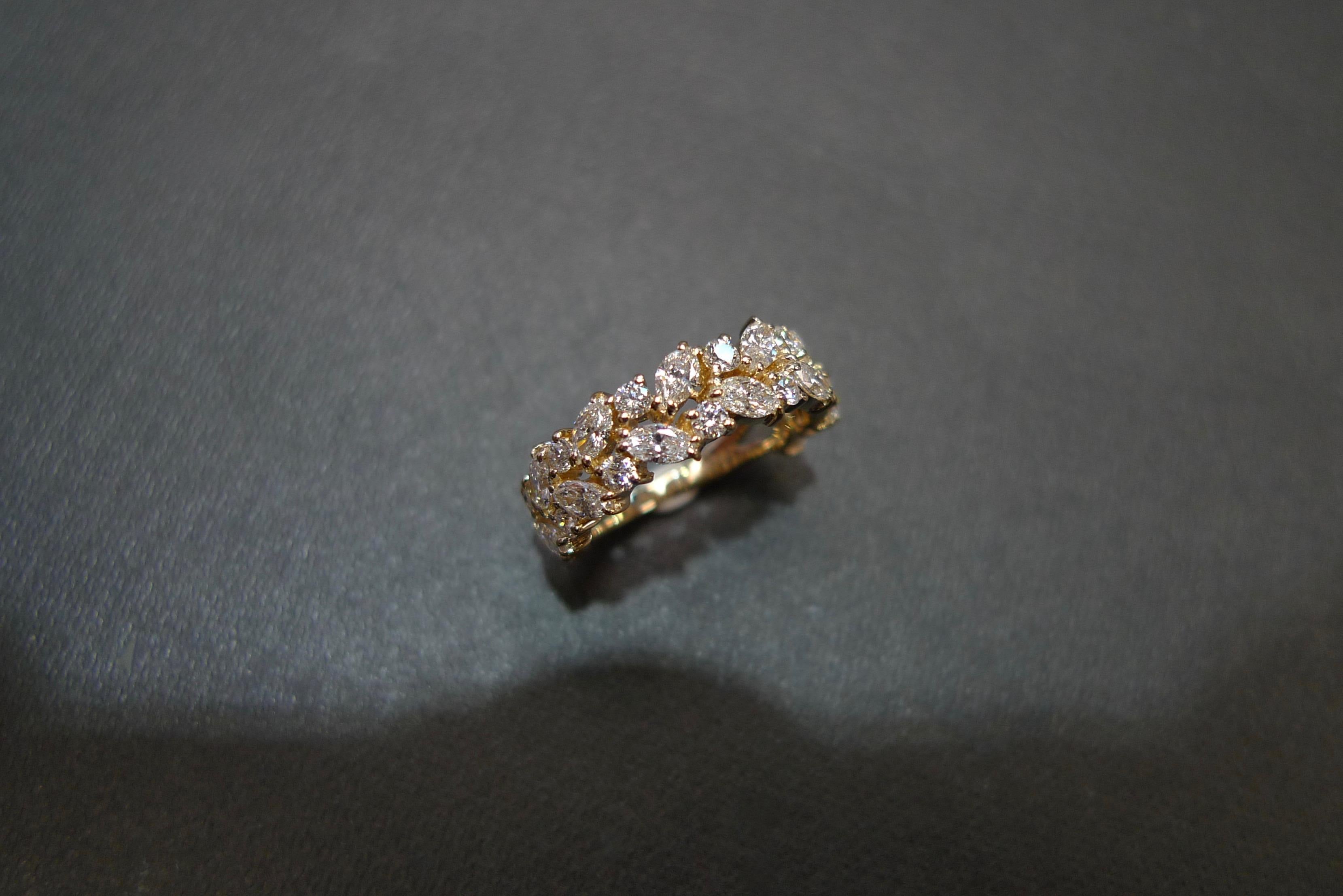 For Sale:  Halt Eternity Classic Marquise Diamond Ring 4