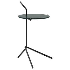 HaltenSH9 Side Table-Warm Black Steel/Marble-by Sebastian Herkner for &Tradition