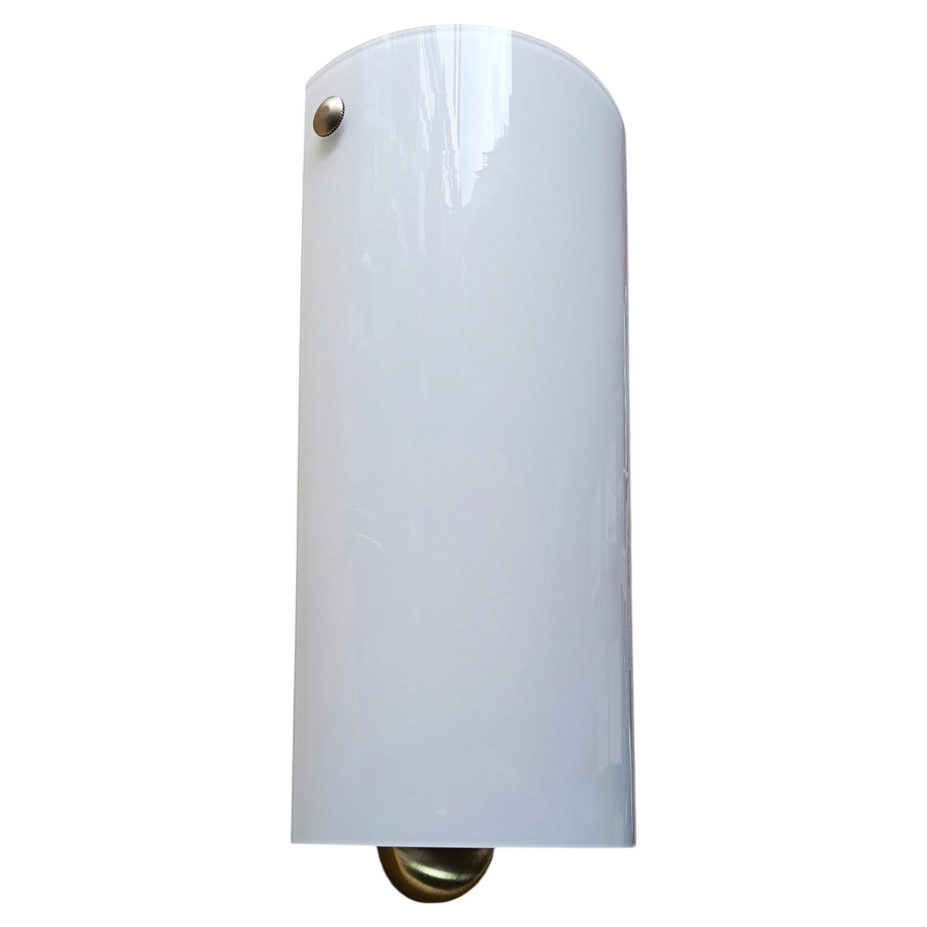 Applique murale HALVE en laiton et verre opalin, signée Candas Design