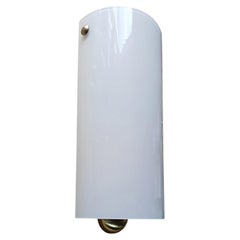 HALVE wall sconce in brass and opaline glass by Candas Design