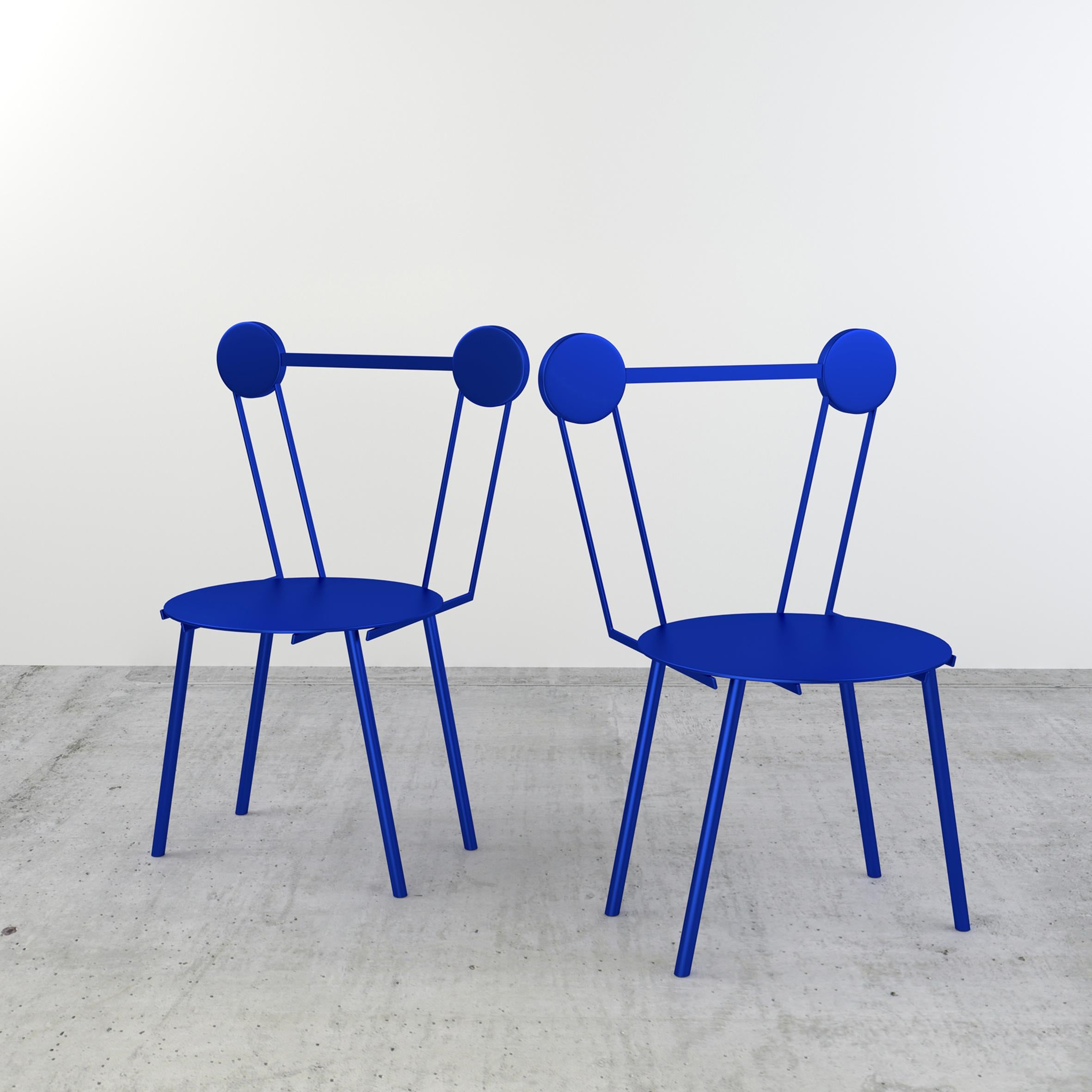 Other Contemporary Chair Blue Haly Aluminium by Chapel Petrassi For Sale