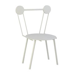Contemporary Chair White Haly Aluminium by Chapel Petrassi