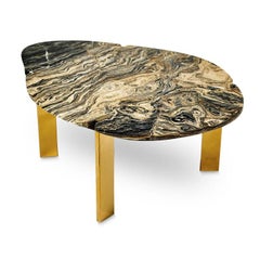Halys Coffee Table Gold by Marble Balloon