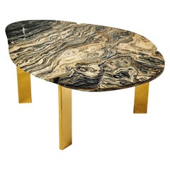 Halys Coffee Table Gold by Marble Balloon