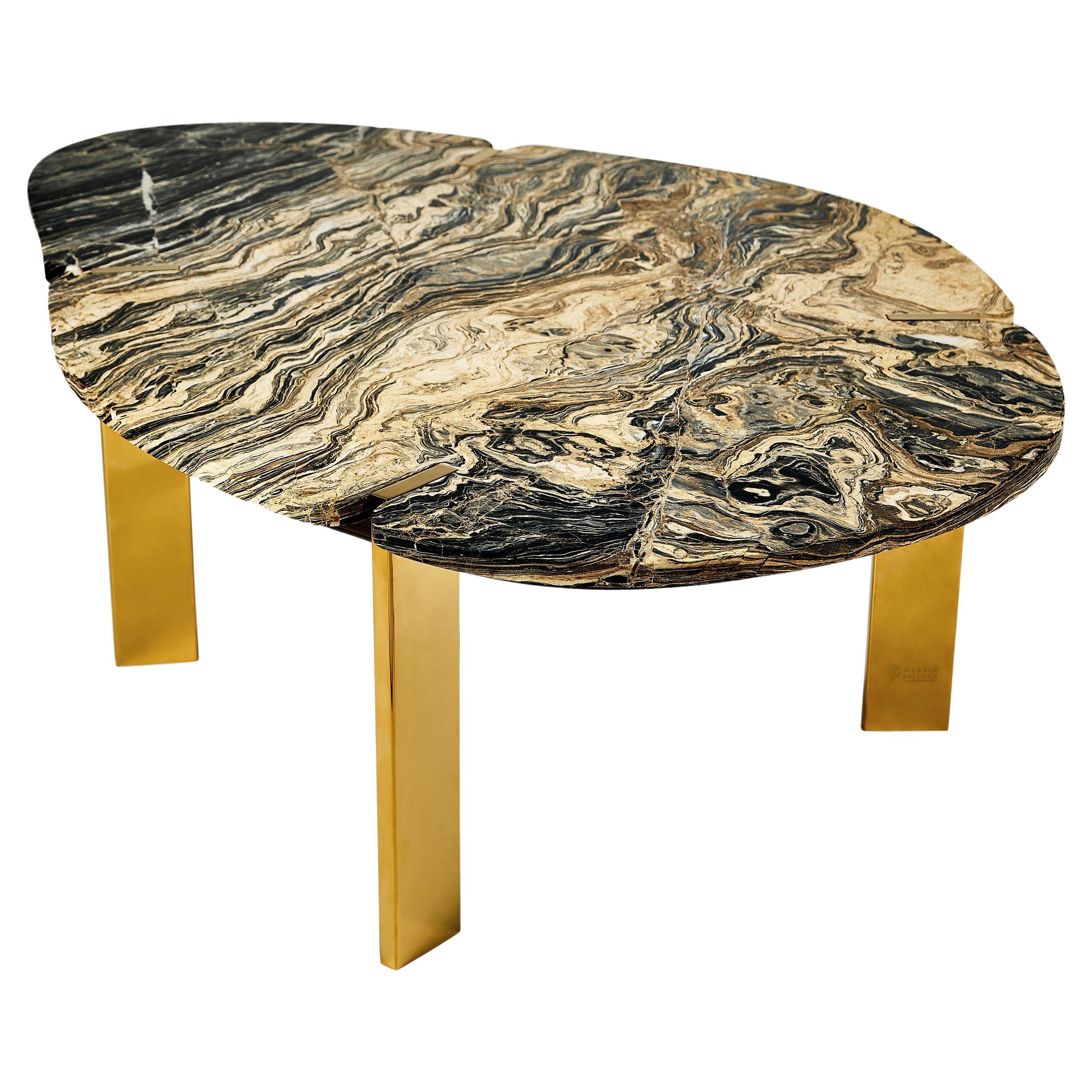 Halys Coffee Table - Gold For Sale