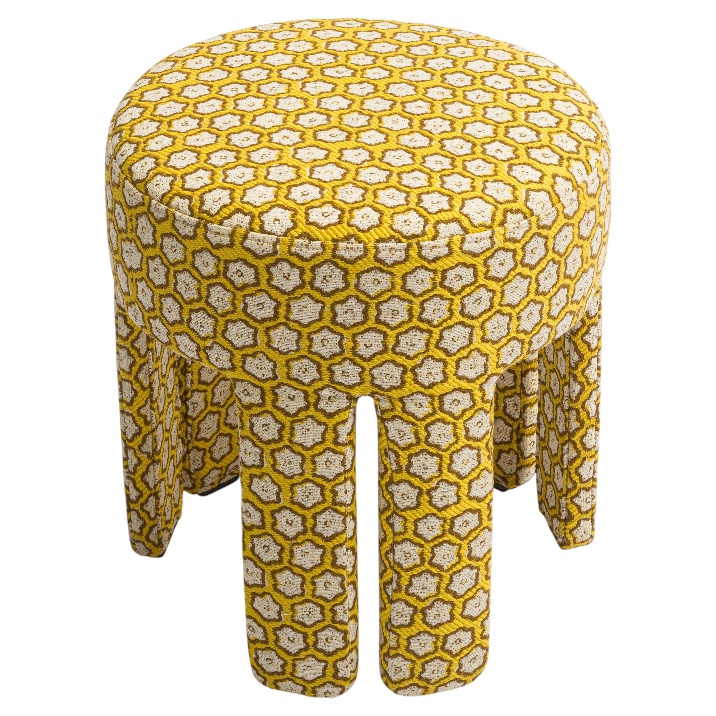 Ham Pouf in Solid Beech, Particle Board and HR Foam by POPUS EDITIONS For Sale