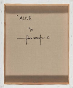 Vivo (acrílico único y pintura en spray sobre lienzo)