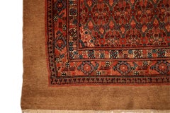 Hamadan Antique Camel-Hair runner, Beige Red Blue