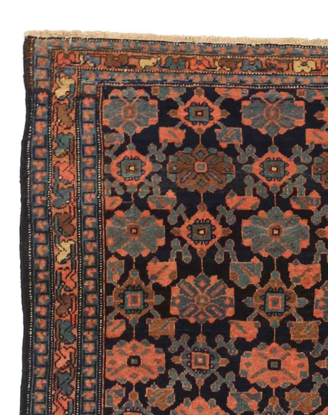 Asiatico Tappeti persiani Hamadan - Lana Azzurro Blu Navy Rosa - 10327 in vendita