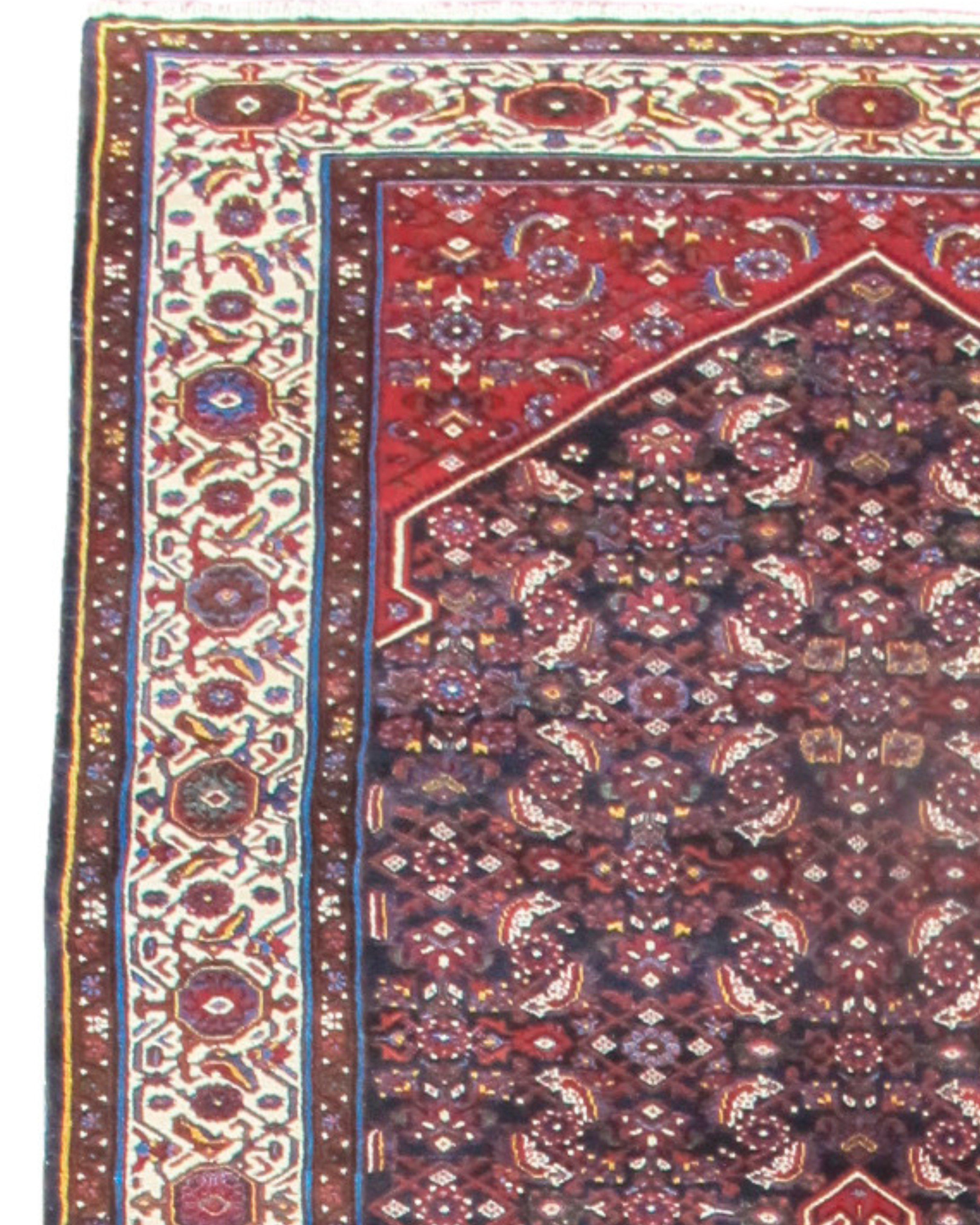 Hand-Knotted Hamadan Long Rug, Early 20th century For Sale