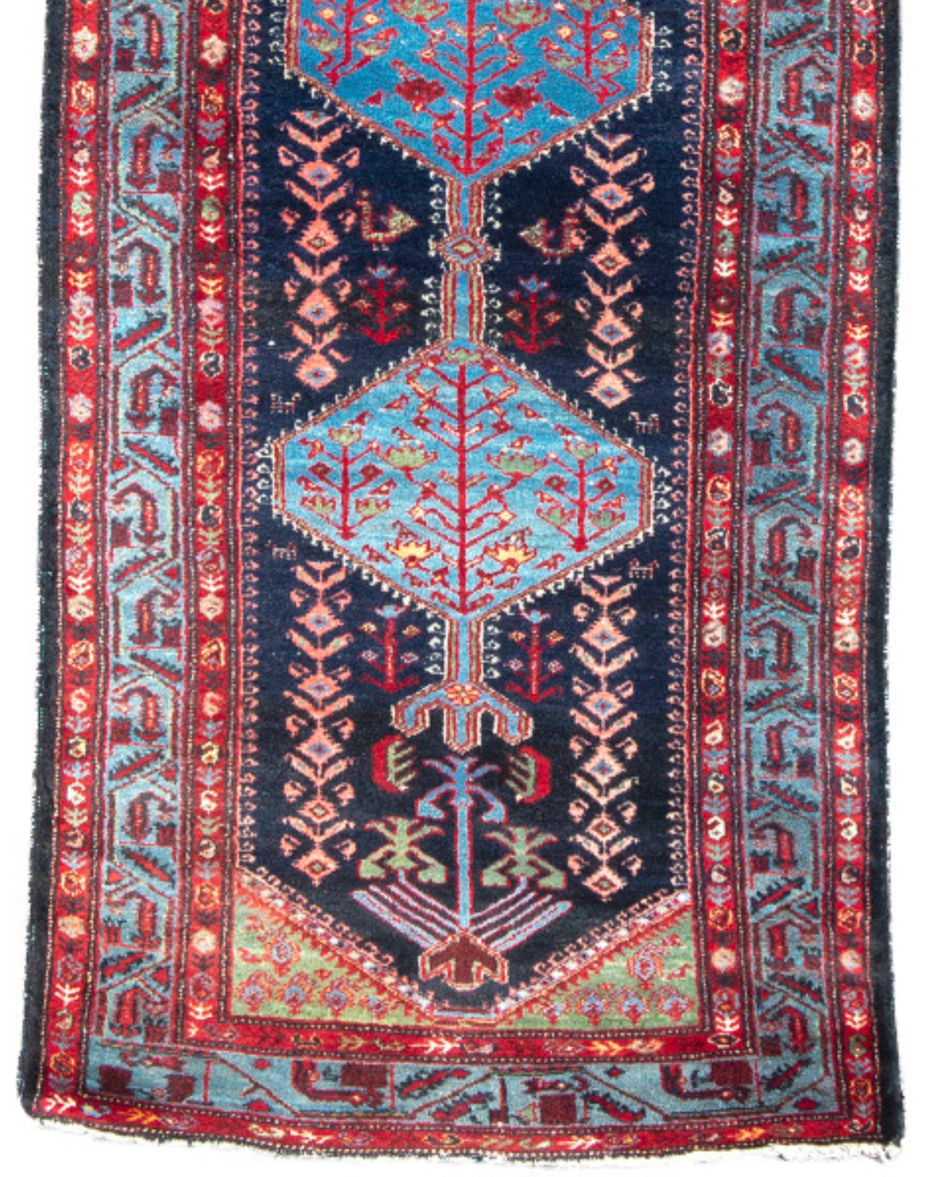 Wool Antique Persian Hamadan Runner, Early 20th Century For Sale