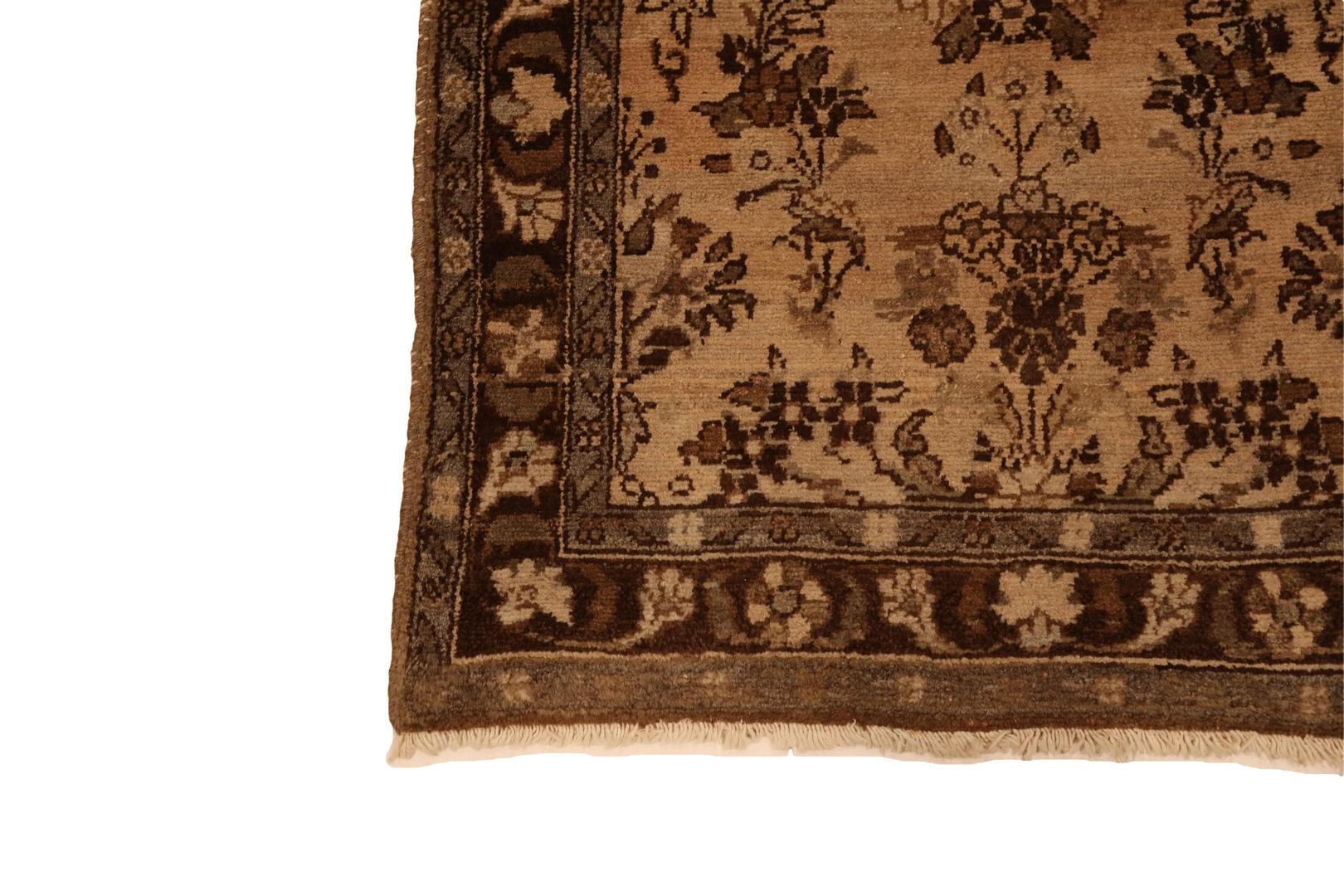 Introducing the Hamedan Runner, a timeless piece that effortlessly combines elegance with simplicity. This exquisite rug features a soothing beige background, creating a tranquil atmosphere in any hallway. The monochrome all-over floral design adds