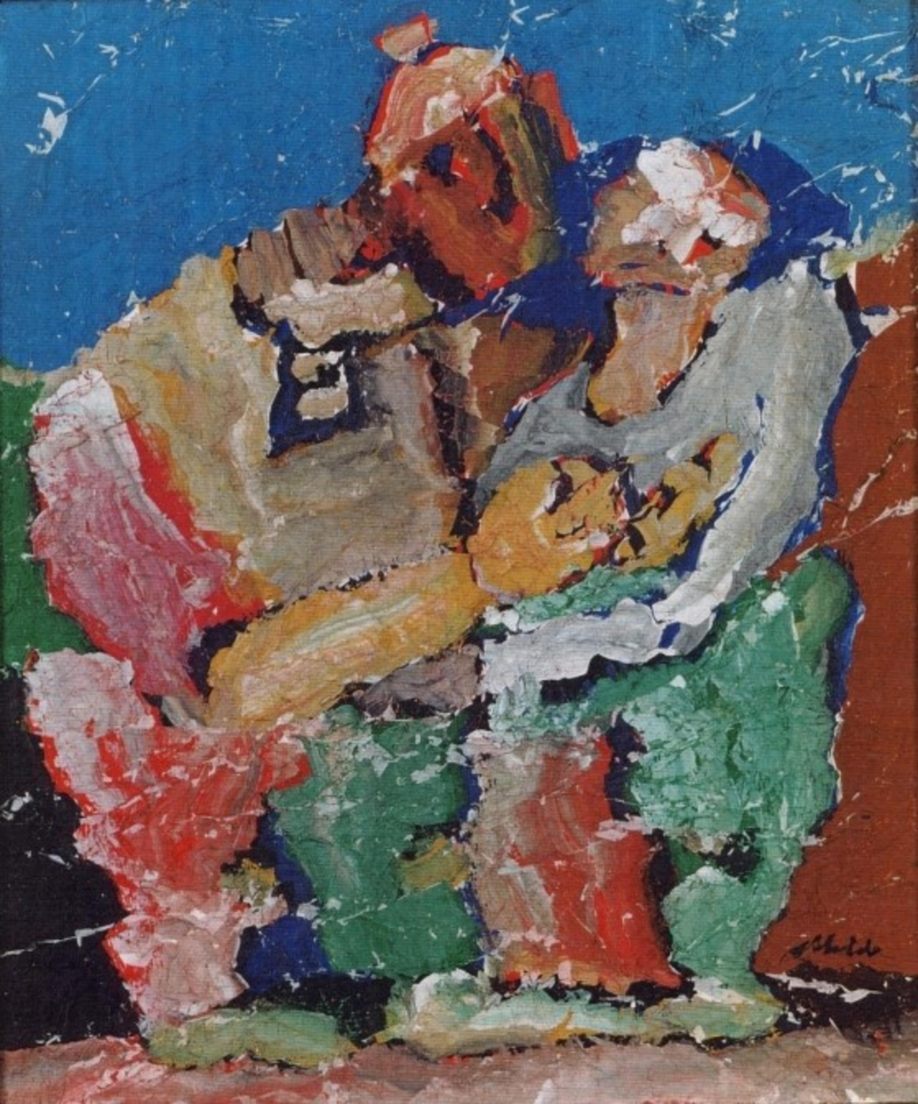 Figurative Painting Hamed Abdalla - Couple