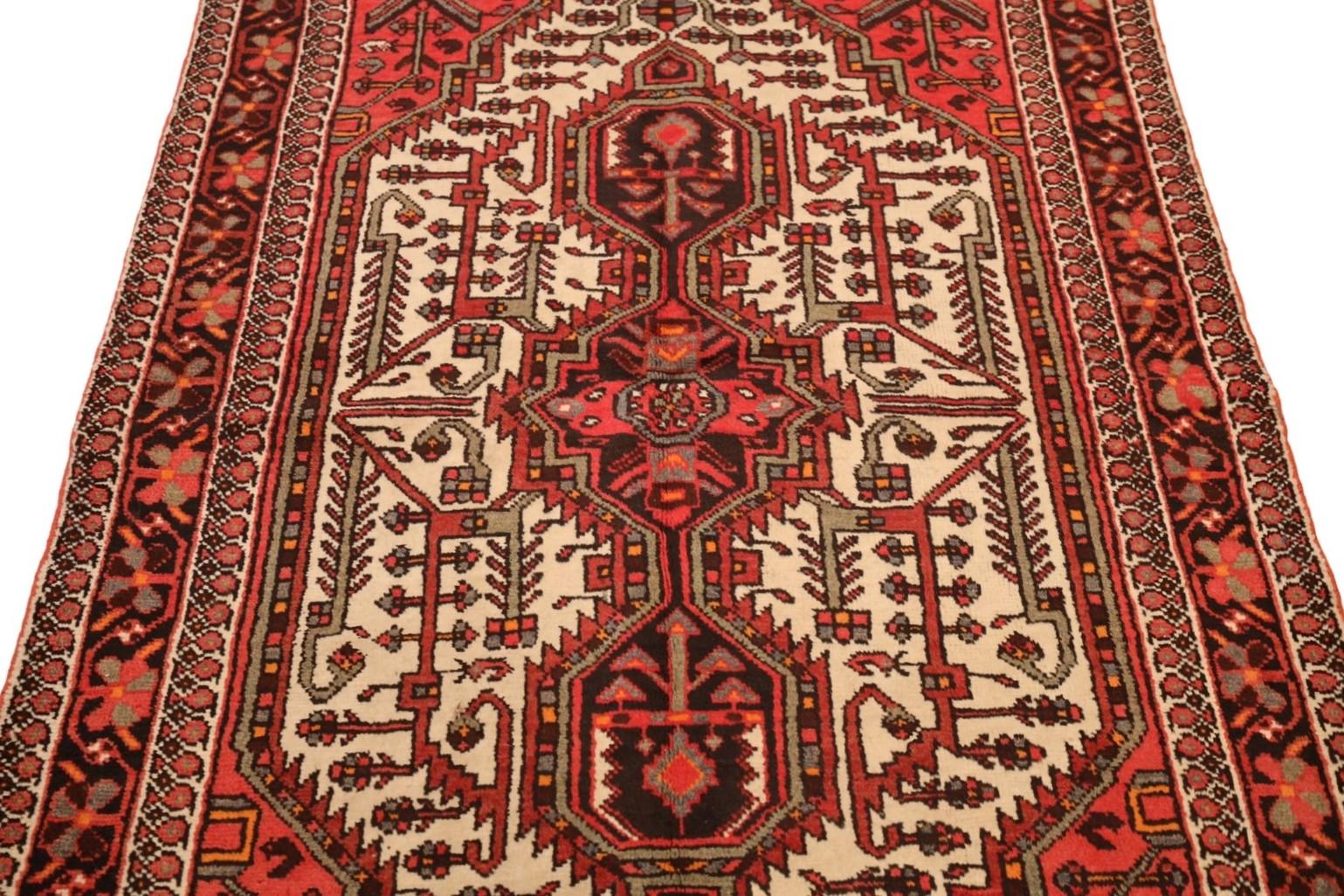 Noué à la main Tapis vintage Hamedan - 4'6