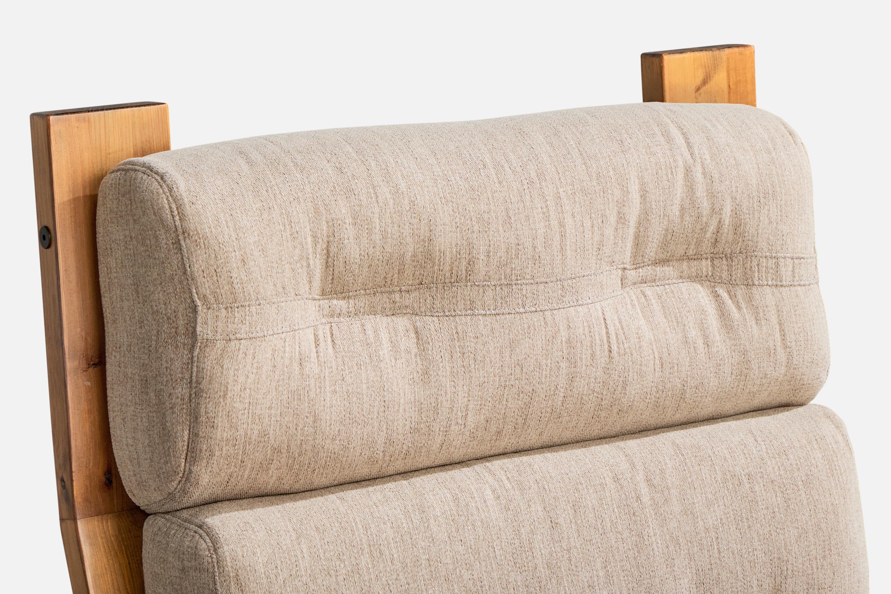Hämeen Kalustaja Ky, chaises longues, pin, tissu, Finlande, années 1970 en vente 5