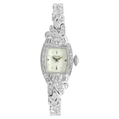Hamilton 14 Karat White Gold Vintage Diamond Watch
