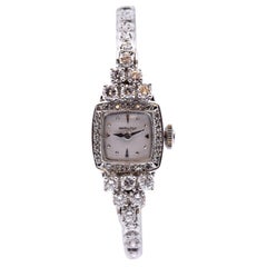 Hamilton 14 Karat White Gold Diamond Ladies Watch