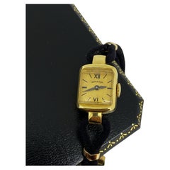 Hamilton 14K Yellow Gold Rectangle Vintage c1950's Manual Ladies' Cocktail Watch
