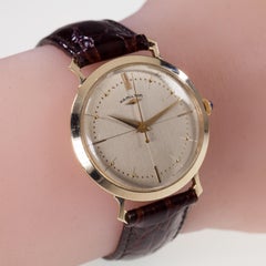 Hamilton 14k Yellow Gold Vintage Men's Hand-Winding Watch W/ Leather Band