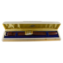 Hamilton 14Kt Gold "Midas" Art Deco Watch 1940's with Original Dial Strap & Box