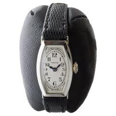 Vintage Hamilton 14Kt Solid Gold Ladies Art Deco Tonneau Shaped Watch 1930's