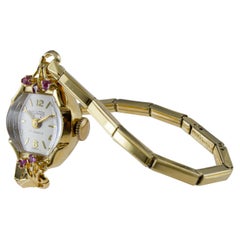 Orologio da donna Hamilton in oro giallo massiccio 14Kt Art Deco